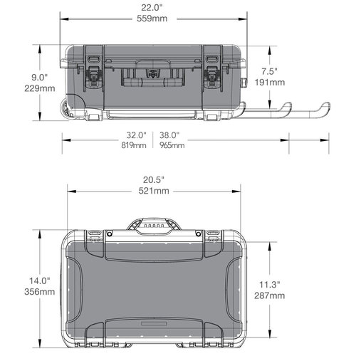 NANUK 935 Case For Sony A7R size Camera - With Wheels